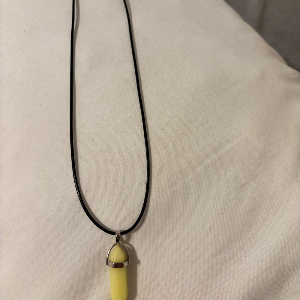Yellow Pendant Necklace